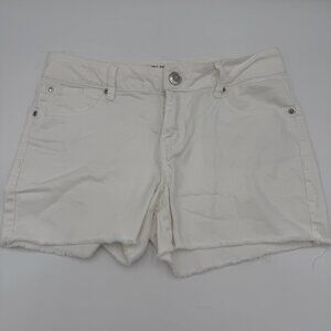 Maurices Women’s White Denim Cut Off Shorts Size 8 School Casual Boating
